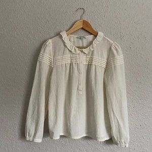 Madewell Ruffle Long Sleeve Blouse